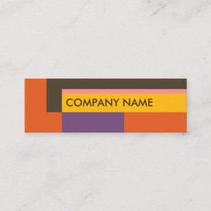 Block Design Mini BC, Orange Brown Business Card