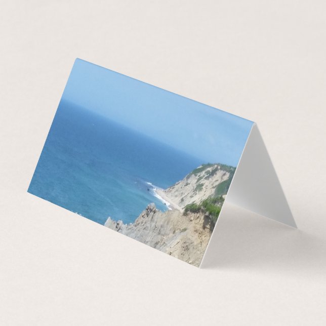 Block Island Bluffs - Block Island, Rhode Island Business Card (Front)