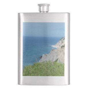 Block Island Bluffs - Block Island, Rhode Island Hip Flask
