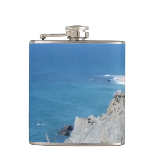 Block Island Bluffs - Block Island, Rhode Island Hip Flask