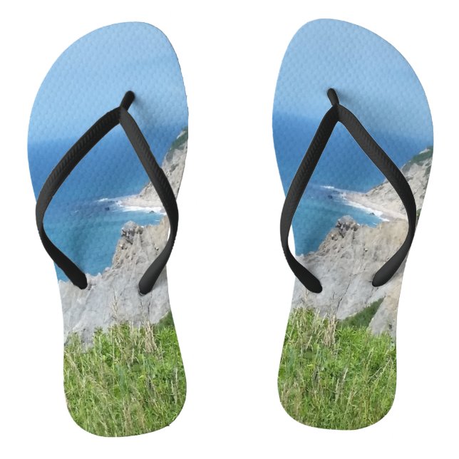 Block Island Bluffs - Block Island, Rhode Island Jandals (Footbed)