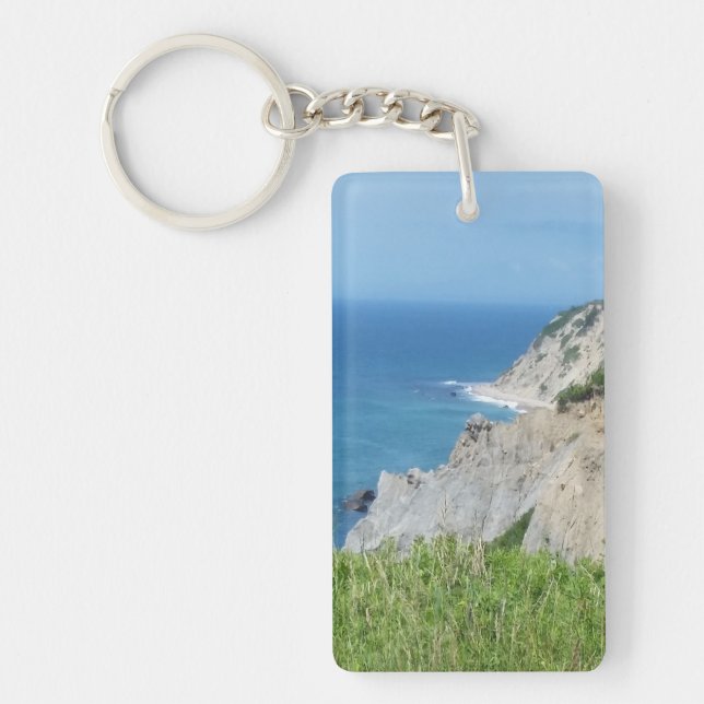 Block Island Bluffs - Block Island, Rhode Island Key Ring (Front)
