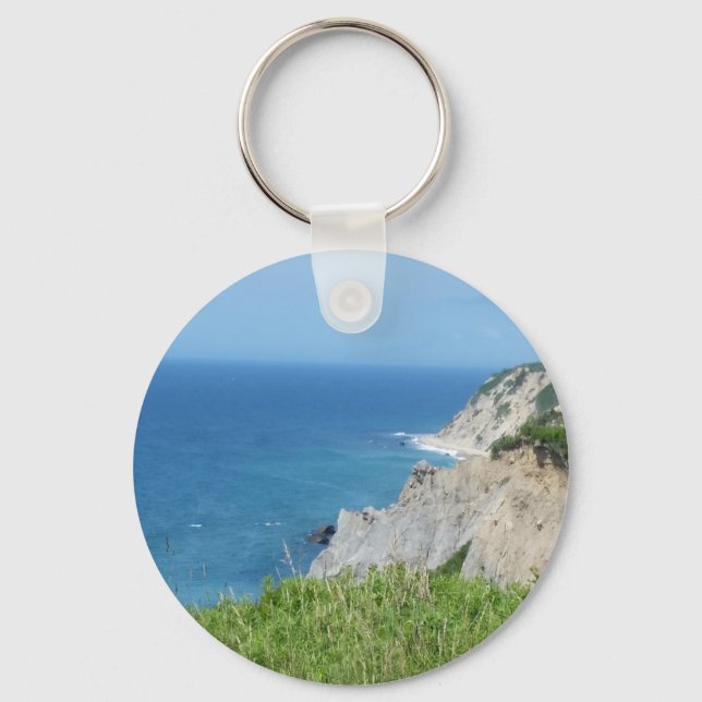 Block Island Bluffs - Block Island, Rhode Island Key Ring (Front)