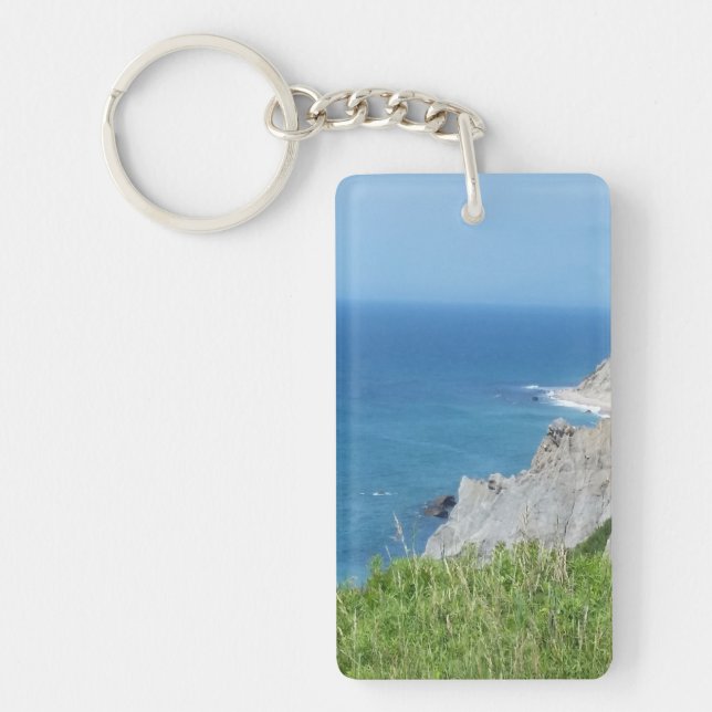 Block Island Bluffs - Block Island, Rhode Island Key Ring (Front)