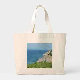 Block Island Bluffs - Block Island, Rhode Island Large Tote Bag