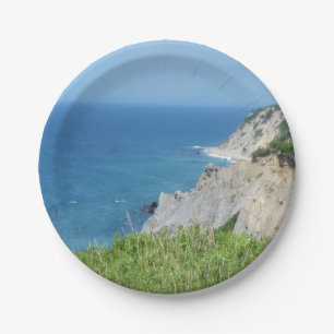 Block Island Bluffs - Block Island, Rhode Island Paper Plate