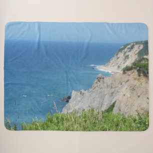 Block Island Bluffs - Block Island, Rhode Island Sherpa Blanket
