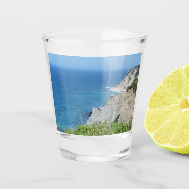 Block Island Bluffs - Block Island, Rhode Island Shot Glass (Front)