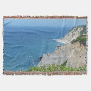 Block Island Bluffs - Block Island, Rhode Island Throw Blanket