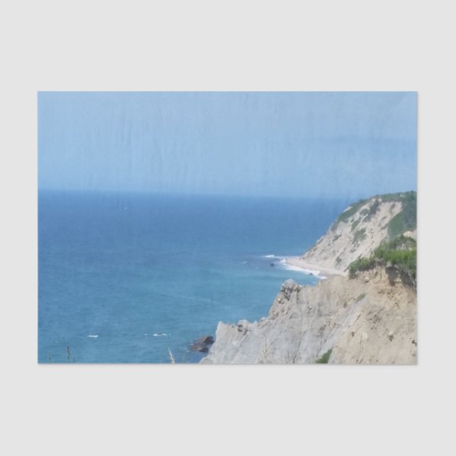 Block Island Bluffs - Block Island, Rhode Island Tissue Paper (Front)