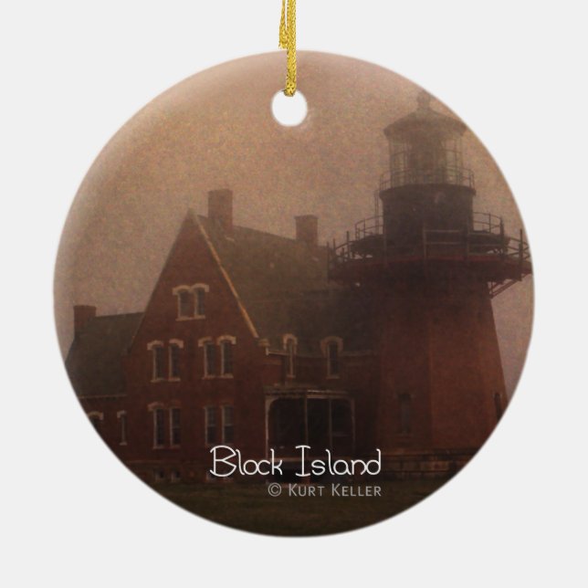 Block Island Ceramic Tree Decoration (Back)