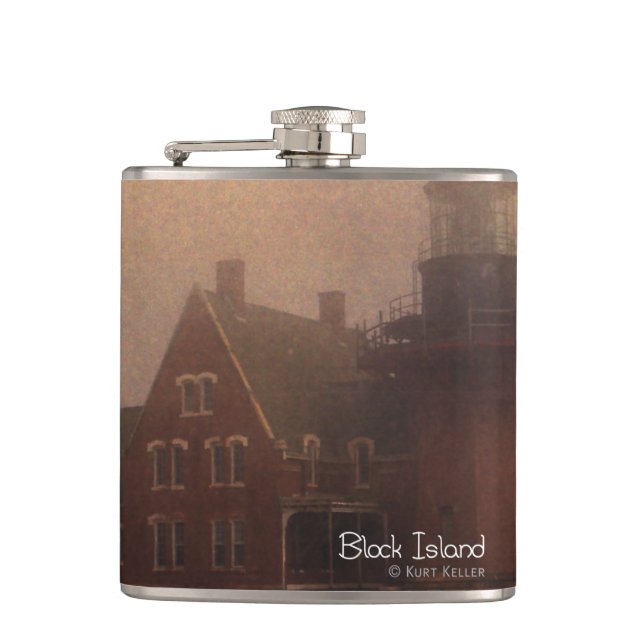 Block Island Hip Flask (Front)