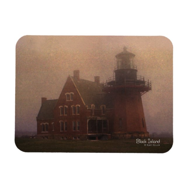 Block Island Light House Photo Magnet (Horizontal)