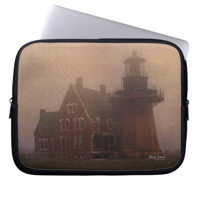 Block Island Lighthouse Laptop Sleeve (Front)