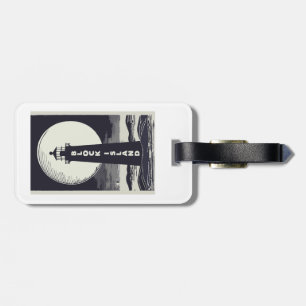 Block Island Lighthouse Rhode Island Moon Luggage Tag