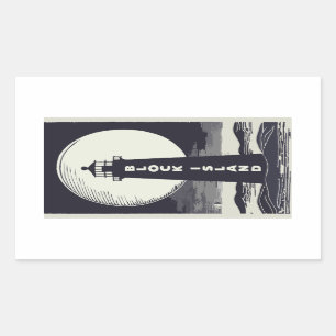 Block Island Lighthouse Rhode Island Moon Rectangular Sticker