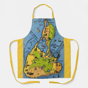 Block Island Map Apron
