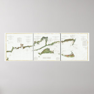 Block Island, Nantucket and Martha’s (png) Poster