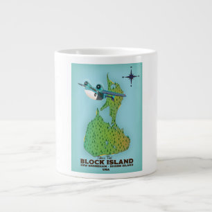 block island New Shoreha ,Rhode Island Large Coffee Mug