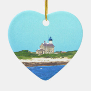 Block Island North Light Ceramic Tree Decoration