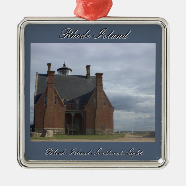 Block Island Southeast Light Ornament (Front)