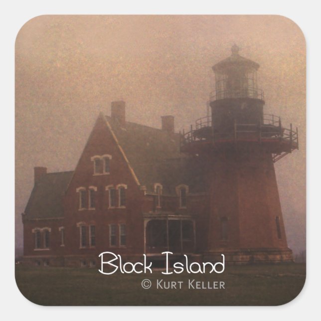 Block Island Square Sticker (Front)