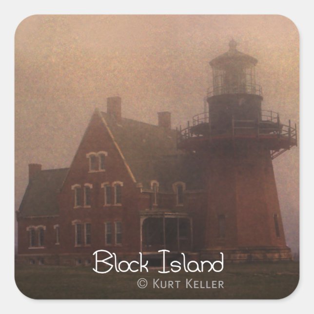 Block Island Square Sticker (Front)