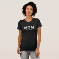 Block Letter Mom Established Custom New Mom Gift