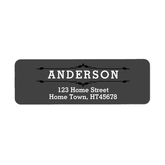 Block Letter Ornament Return Address (Front)