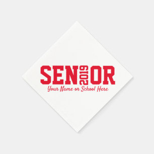 Block Letter Senior Graduation Class of 2019 Napkin