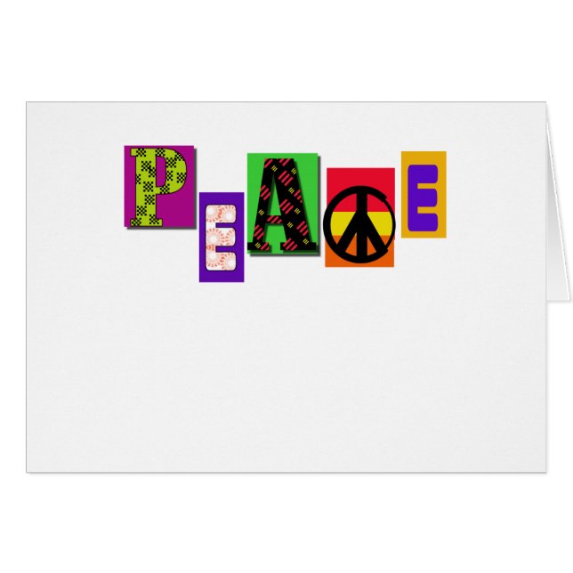 Block Letters Peace (Front Horizontal)