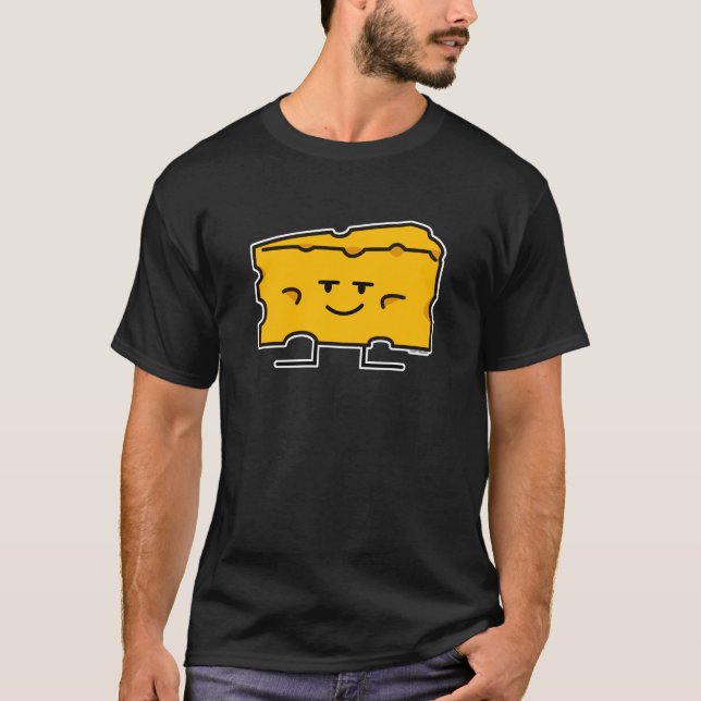 Block of Cheese mac dairy milk protein fat wedge T-Shirt (Front)