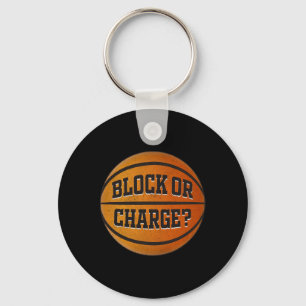 Block Or Charge Funny Sketll Meme Quote  Key Ring