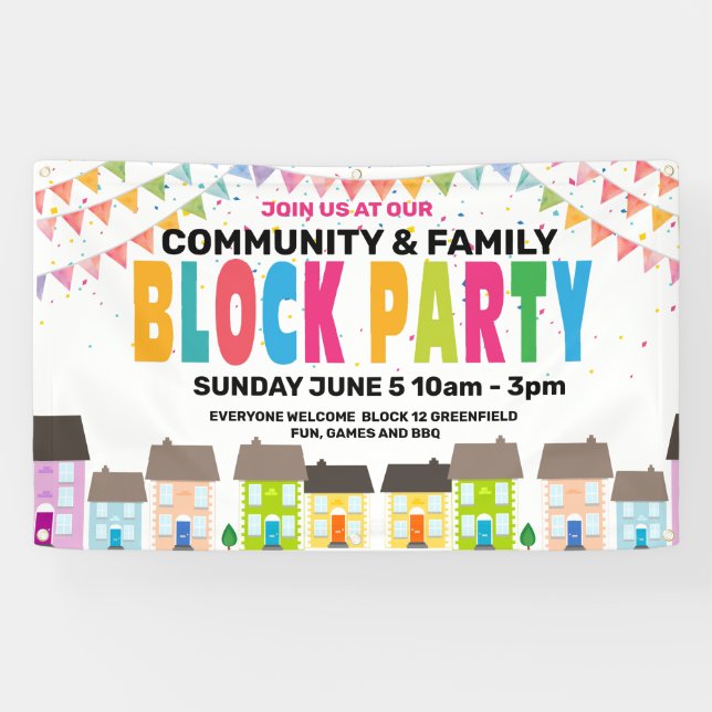 BLOCK PARTY Banner  (Horizontal)