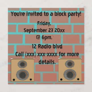 Block party Invitation