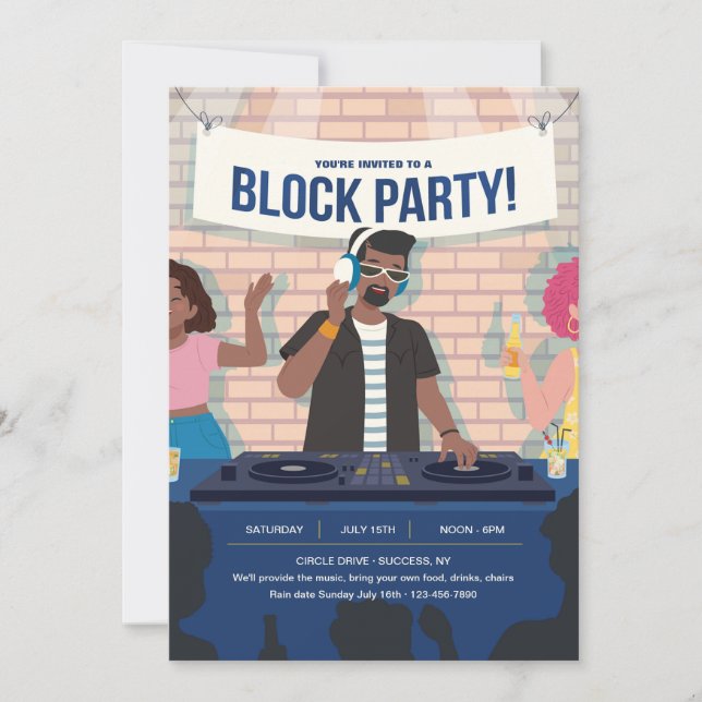 Block Party Urban Invitation (Front)
