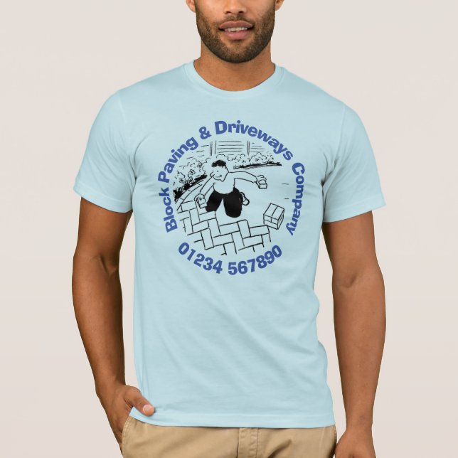 Block Paving & Driveways. T-Shirt (Front)