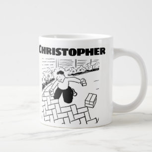 Block Paving or Block Paver Layer with Name Large Coffee Mug