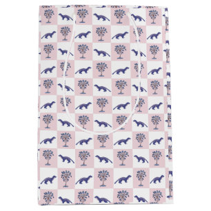 Block Print Palmettos & Mongooses Medium Gift Bag