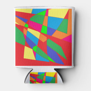 block red colours art can cooler