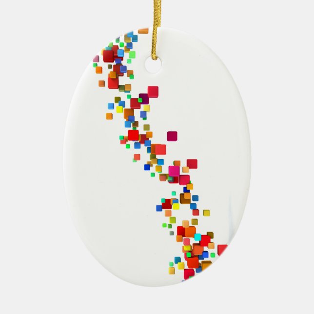 Blockchain Technology as a Creative Business Ceramic Tree Decoration (Front)