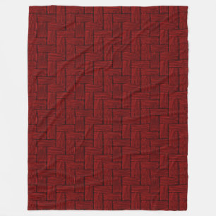 Blocked Ruby Fleece Blanket
