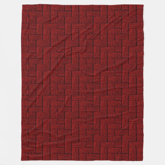 Blocked Ruby Fleece Blanket (Front)
