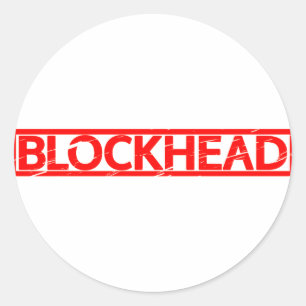 Blockhead Stamp Classic Round Sticker