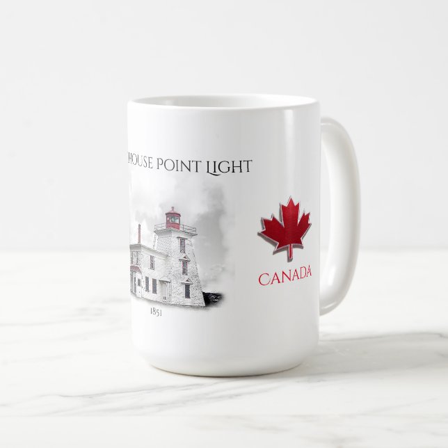 Blockhouse Point Light - Prince Edward Island Coffee Mug (Front Right)