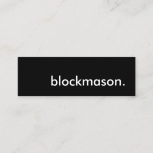 blockmason. mini business card