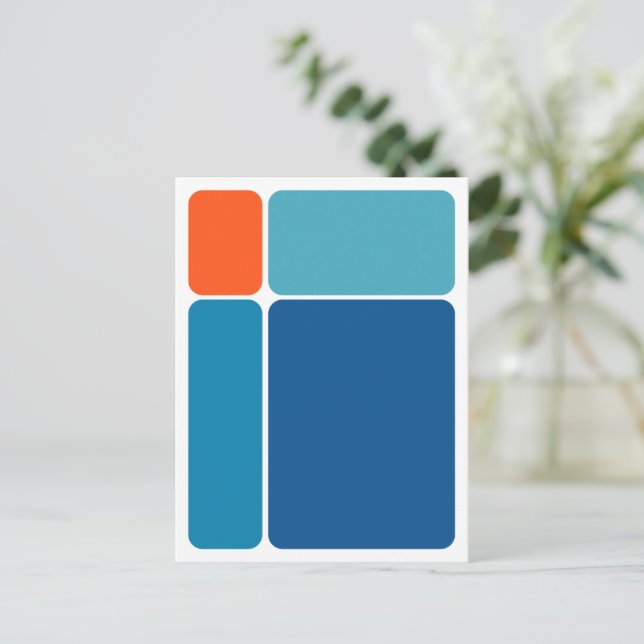 Blocks Abstract Design Postcard (Standing Front)