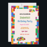 Blocks Birthday Party Invitation<br><div class="desc">Build an unforgettable birthday celebration with our Blocks Bash Birthday Party Invitation! Perfect for young Blocks enthusiasts and imaginative builders, this playful invite features a vibrant and colourful brick design. Personalise it to create a fun and engaging Blocks themed party that encourages creativity and constructive play. Available for digital download...</div>