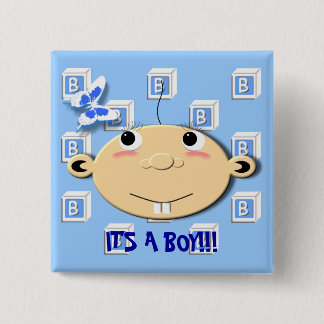 Blocks-Button 15 Cm Square Badge