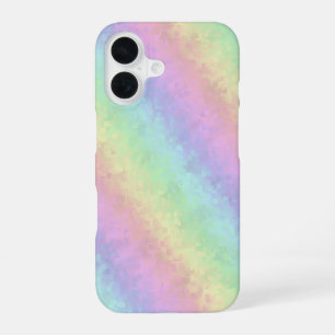 Blocks in Pastel Colours 3D Rainbow Art iPhone 16 Case